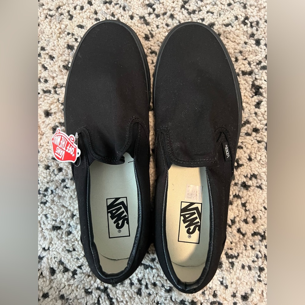 New with tags class vans slip ons